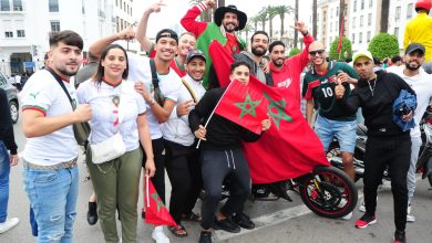 صورة الجماهير المغربية تخرج إلى معظم مدن المملكة احتفالا بفوز المنتخب المغربي…( بالصور..)