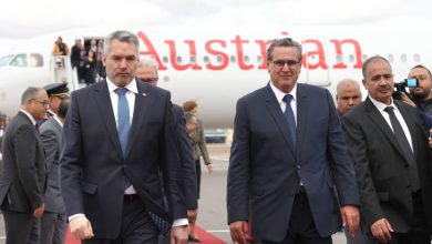 صورة المستشار الفيدرالي النمساوي يصل إلى المغرب