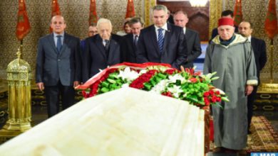 صورة المستشار الفيدرالي النمساوي نيهامر يزور ضريح الراحل محمد الخامس