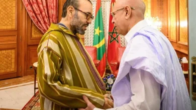 صورة جلالة الملك محمد السادس.. يستقبل الرئيس الموريتاني