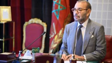 صورة برقية تعزية ومواساة من جلالة الملك إلى أسرة الراحل إدغار موران