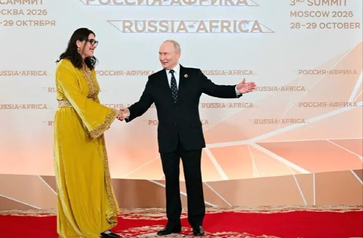 صورة السيدة المنصوري تحضر حفل الاستقبال الرسمي الذي أقامه الرئيس الروسي على شرف رؤساء الدول والحكومات المشاركين في القمة الروسية-الإفريقية الثالثة